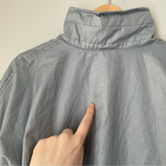 Vtg REEBOK Removable Sleeves Windbreaker Jacket Size Large 80s - Picture 6 of 15